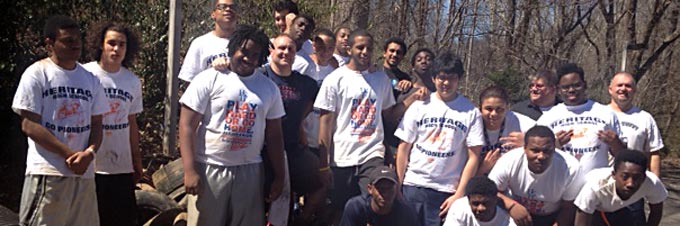 HHS Football team clean up Blackwater Creek