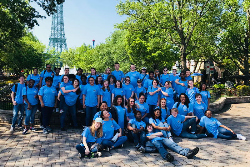 ECG chorus standing outside at Kings Dominion