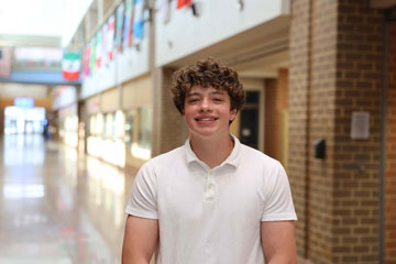 Male student in hallway