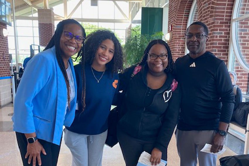 Dr. Edwards, Rosser, Hernandez and Kelso at airport